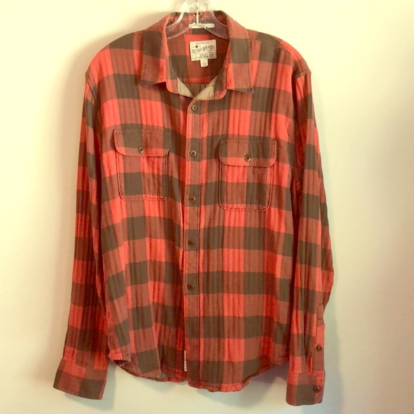Lucky Brand Mens Plaid Shirt 